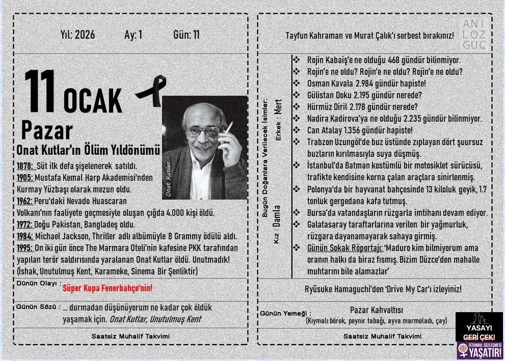 Onat Kutlar'ın Ölüm Yıldönümü 1